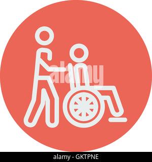 Nursing care thin line icon Stock Vector