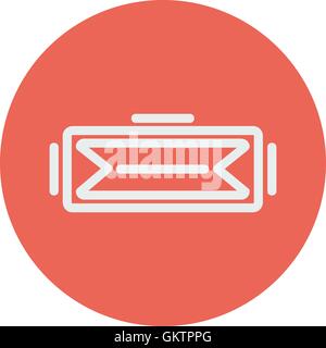 Virtual reality headset thin line icon Stock Vector