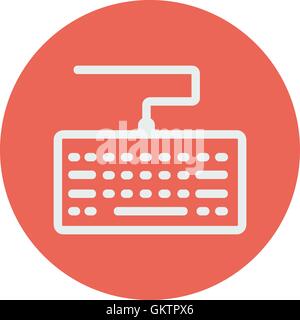 Keyboard thin line icon Stock Vector