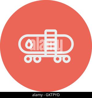 Gas and oil tank thin line icon Stock Vector