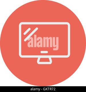 Thin Monitor Frame Vector With Blank White Screen Isolated Stock Vector Image Art Alamy