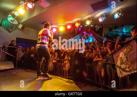 Singer, singwriter, rapper, producer and actor, Example, Elliot John Gleave, performing at Oceana, a club in Brighton. Stock Photo