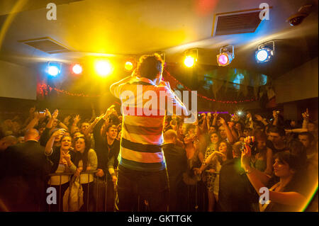 Singer, singwriter, rapper, producer and actor, Example, Elliot John Gleave, performing at Oceana, a club in Brighton. Stock Photo