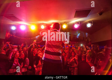 Singer, singwriter, rapper, producer and actor, Example, Elliot John Gleave, performing at Oceana, a club in Brighton. Stock Photo