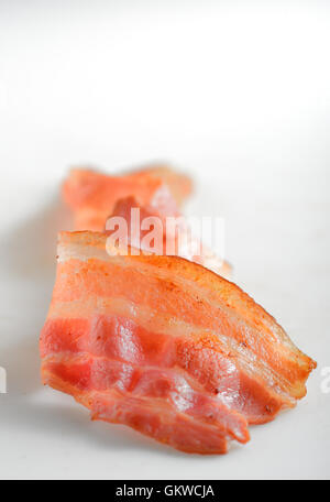 farm house bacon isolated on white background Stock Photo