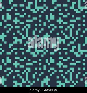 Seamless neon blue military fashion digital camouflage Stock Vector