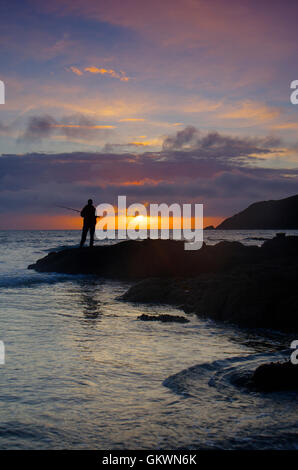 Fishing Church Bay, Anglesey, Stock Photo