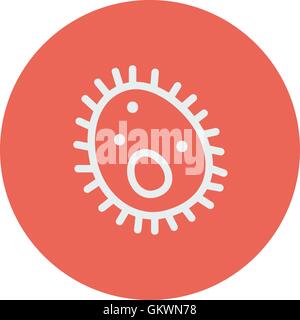 Bacteria thin line icon Stock Vector