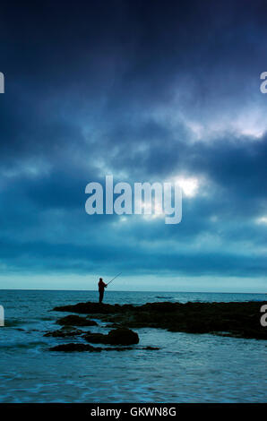 Fishing Church Bay, Anglesey, Stock Photo