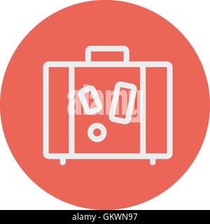 Suitcase thin line icon Stock Vector