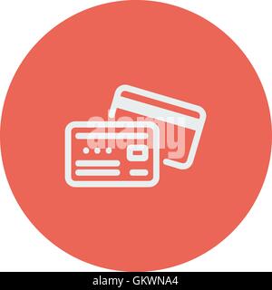 Identification card thin line icon Stock Vector