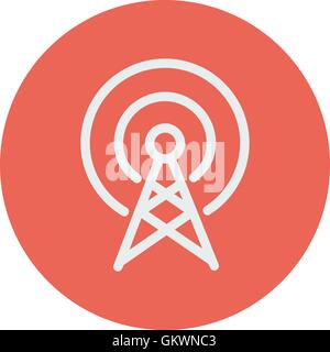 Antenna thin line icon Stock Vector