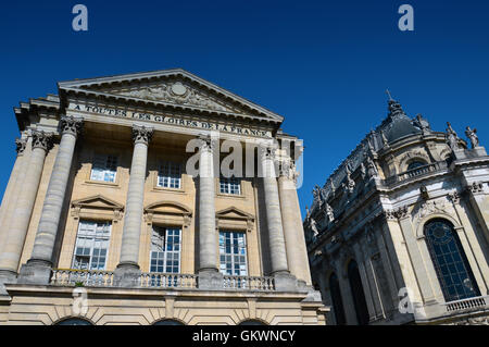 VERSAILLES, FRANCE - April 19, 2015: Ornamented buildings of the Royal Chapel in front of the Palace of Versailles, France Stock Photo