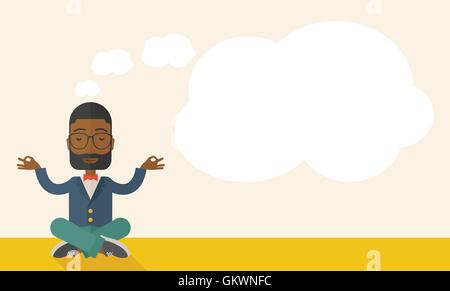 African Businessman get the idea Stock Vector
