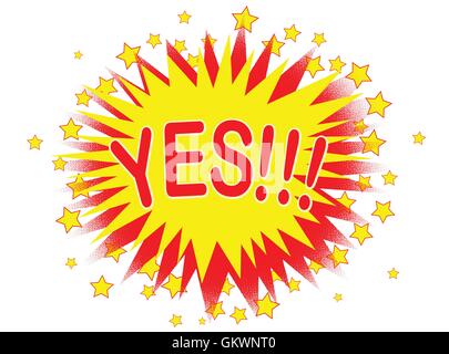 Cartoon Yes Stock Vector