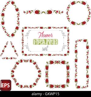 Decorative vintage frames and borders set vector Stock Vector