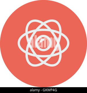 Atom thin line icon Stock Vector