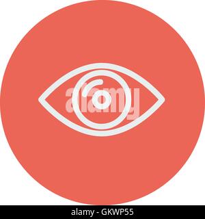 Eye thin line icon Stock Vector