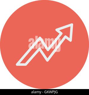 Lightning arrow upward thin line icon Stock Vector