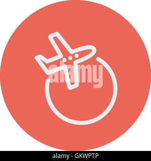 Airplane thin line icon Stock Vector