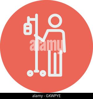Patient thin line icon Stock Vector