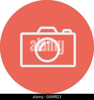 Camera thin line icon Stock Vector
