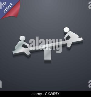 swing icon symbol. 3D style. Trendy, modern design with space for your text Vector Stock Vector