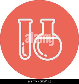 Test tube thin line icon Stock Vector
