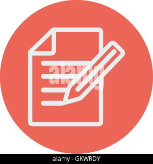 Taking note thin line icon Stock Vector