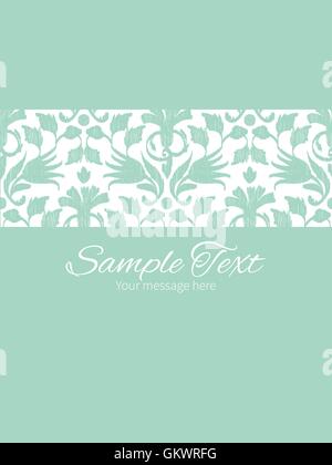 Vector abstract green ikat vertical border seamless pattern back Stock ...