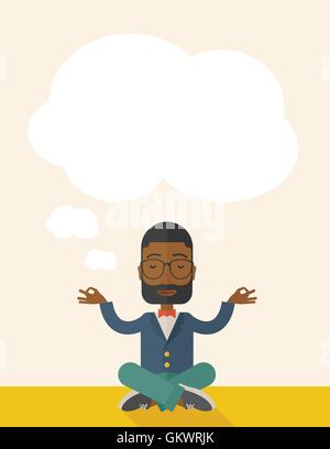African Businessman get the idea Stock Vector