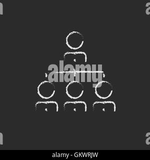 Business meeting drawn in chalk Stock Vector