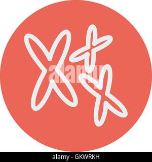 Chromosomes thin line icon Stock Vector