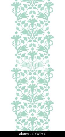 Vector abstract green ikat vertical frame pattern invitation gre Stock ...
