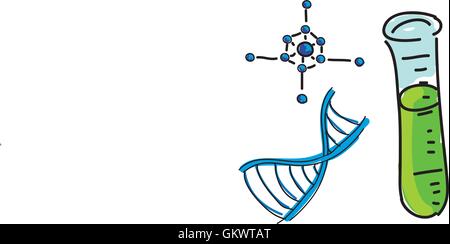 Chemistry symbols on white. Vector illustration Stock Vector