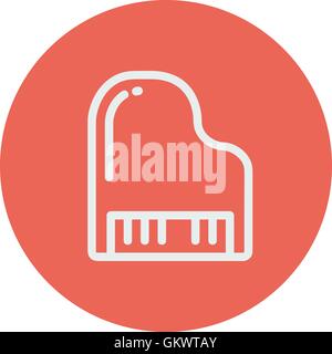 Piano keys line icon. Melody note instrument Stock Vector Image & Art ...