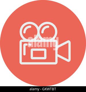 Video camera thin line icon Stock Vector