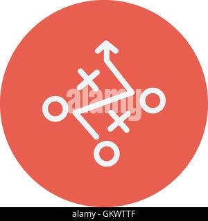 Tic-tac-toe game thin line icon Stock Vector