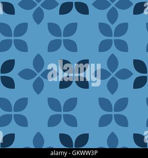 Nature seamless pattern of colored leaves. Vector illustration Stock Vector