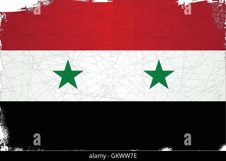 Flag of Syria Grunge Stock Vector
