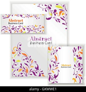 Business Card Set. Vector illustration. Stock Vector