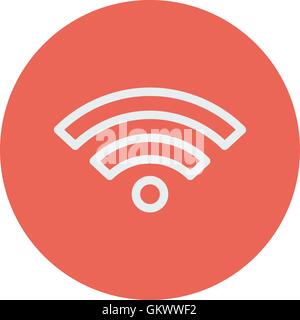 Wifi thin line icon Stock Vector