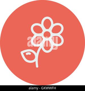 Flower thin line icon Stock Vector