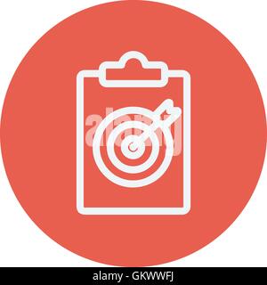 Business and finance traget thin line icon Stock Vector