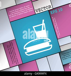 lunch box icon sign. Modern flat style for your design. Vector Stock Vector