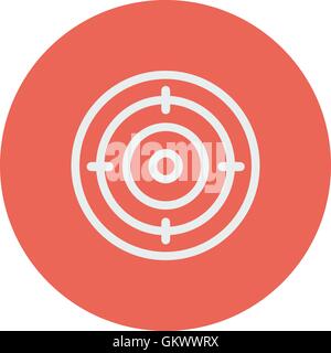 Target board thin line icon Stock Vector