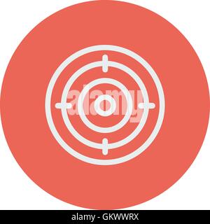 Target board thin line icon Stock Vector