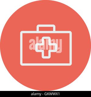 First aid kit thin line icon Stock Vector