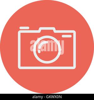Camera thin line icon Stock Vector
