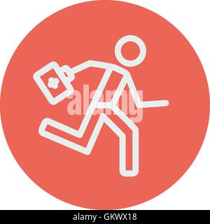 Doctor thin line icon Stock Vector